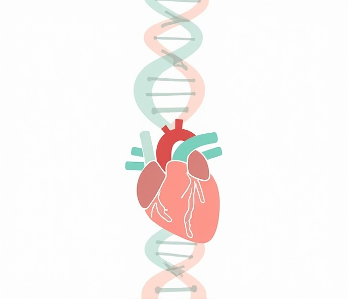 Familial heart disease genetic concept