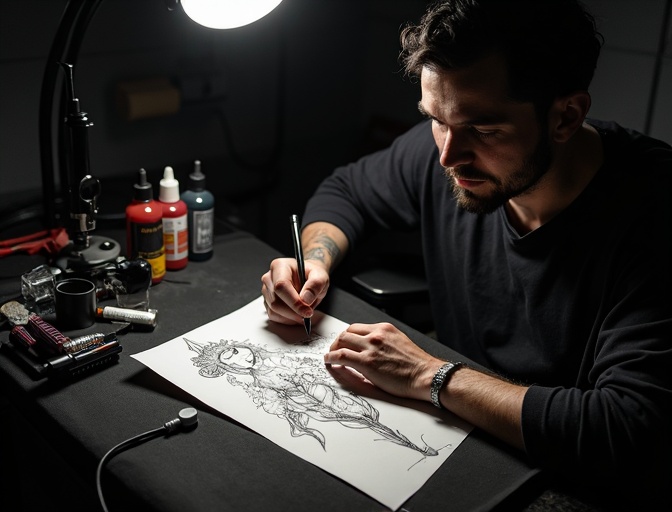 Custom Design tattoo in Seoul — Ssab Studio