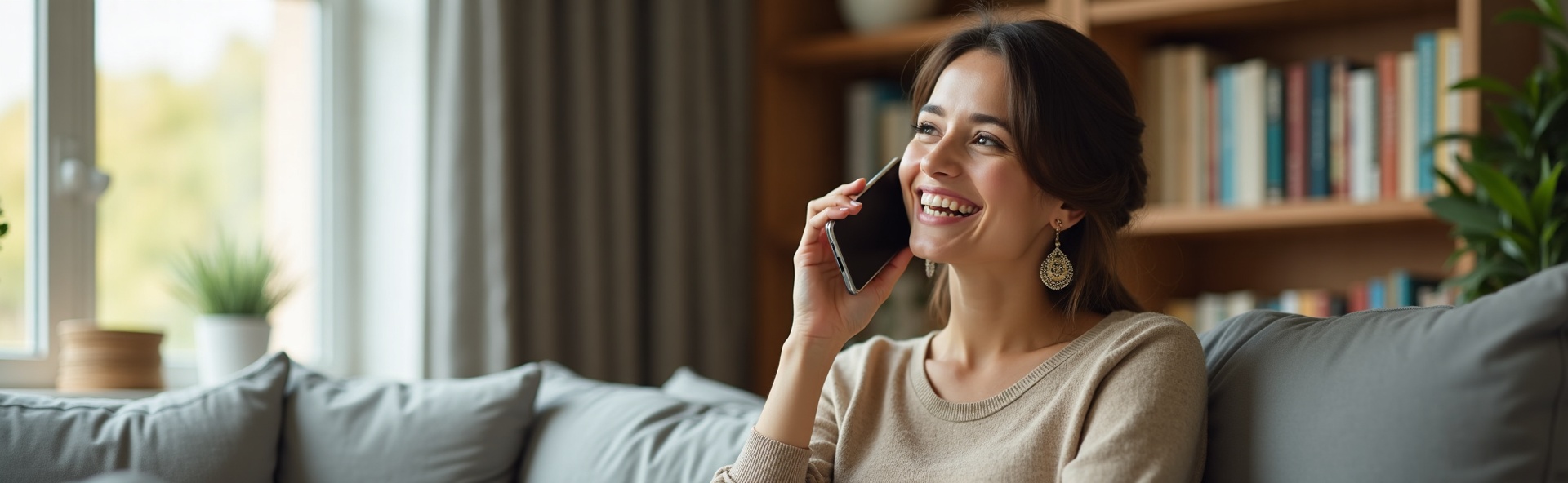 Warm supportive phone conversation