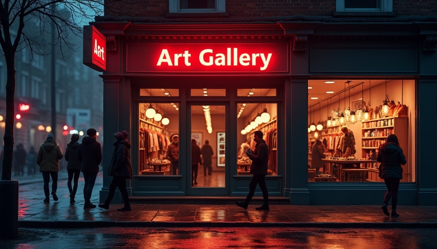 PopDragonArt shop front at night