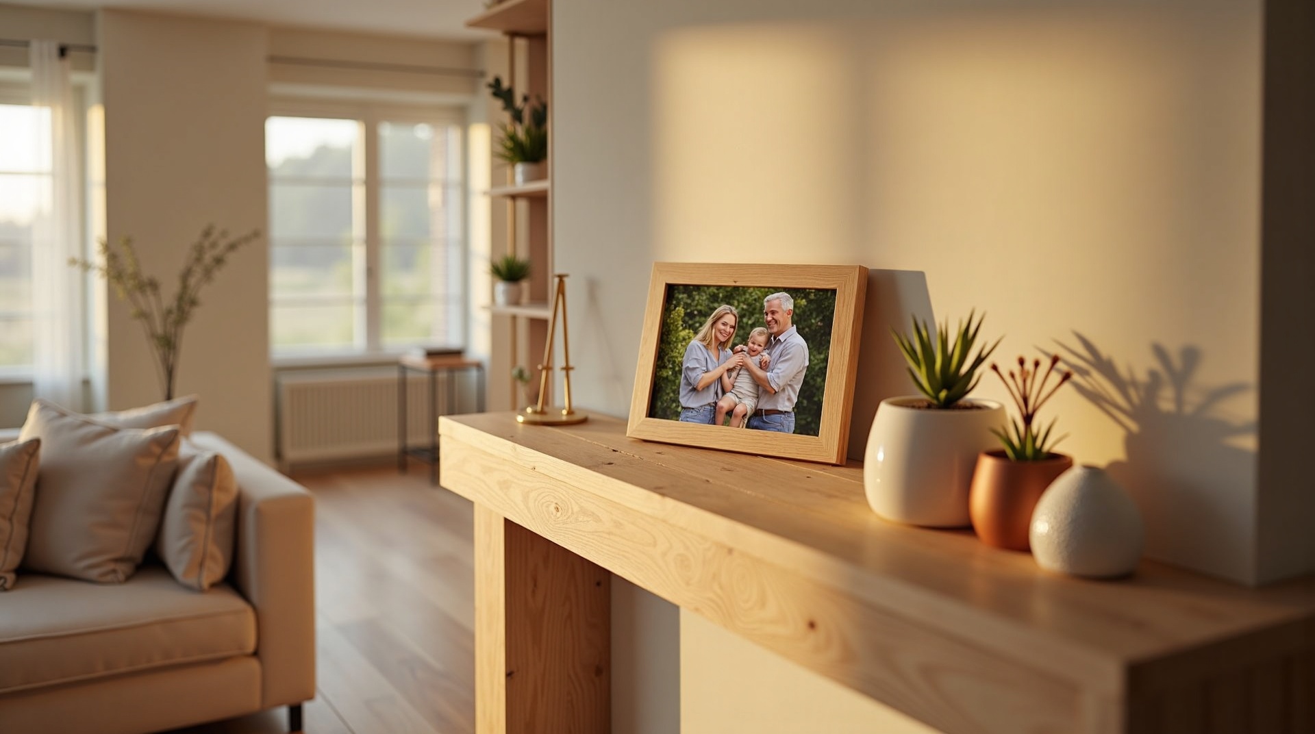 QuantaVie Frame on Mantlepiece
