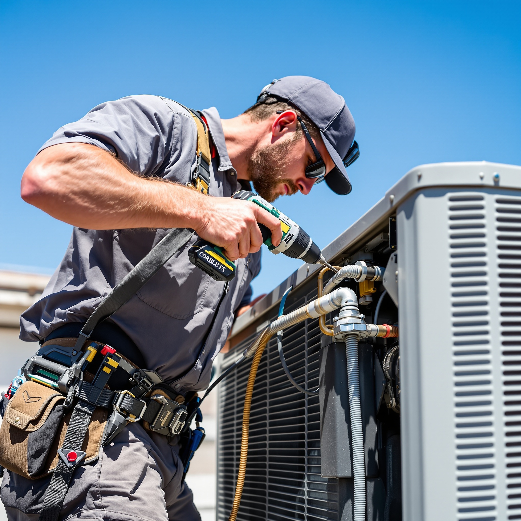 Opening HVAC service valve in seconds with Gabriel adapter