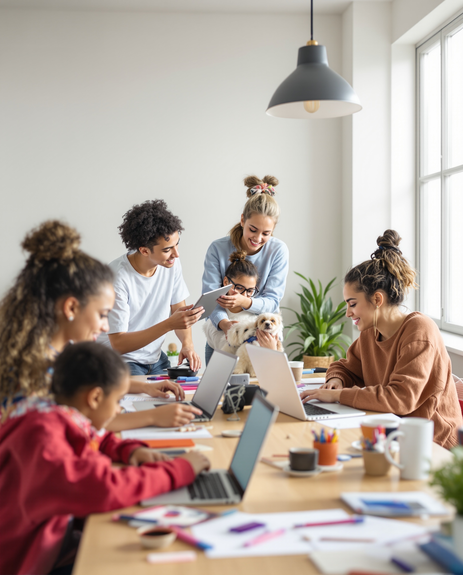 Teens engaging in various gig work