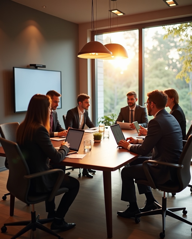 Nath Companies team discussing property management strategy