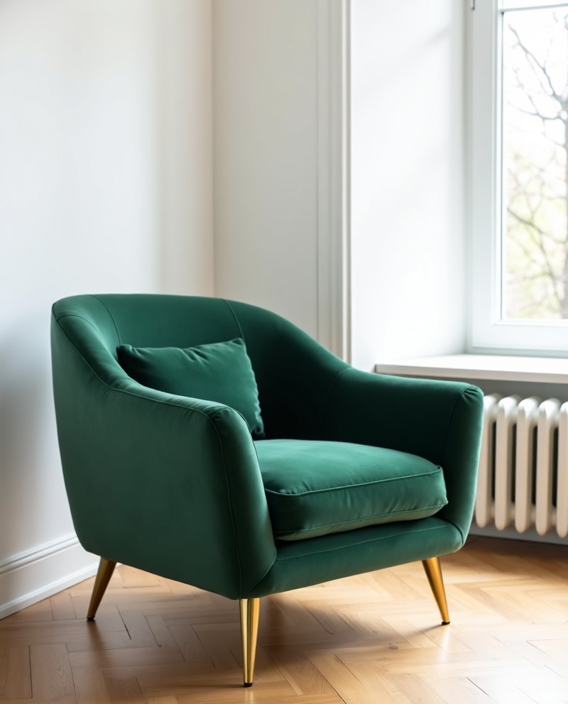 Modern Velvet Accent Chair