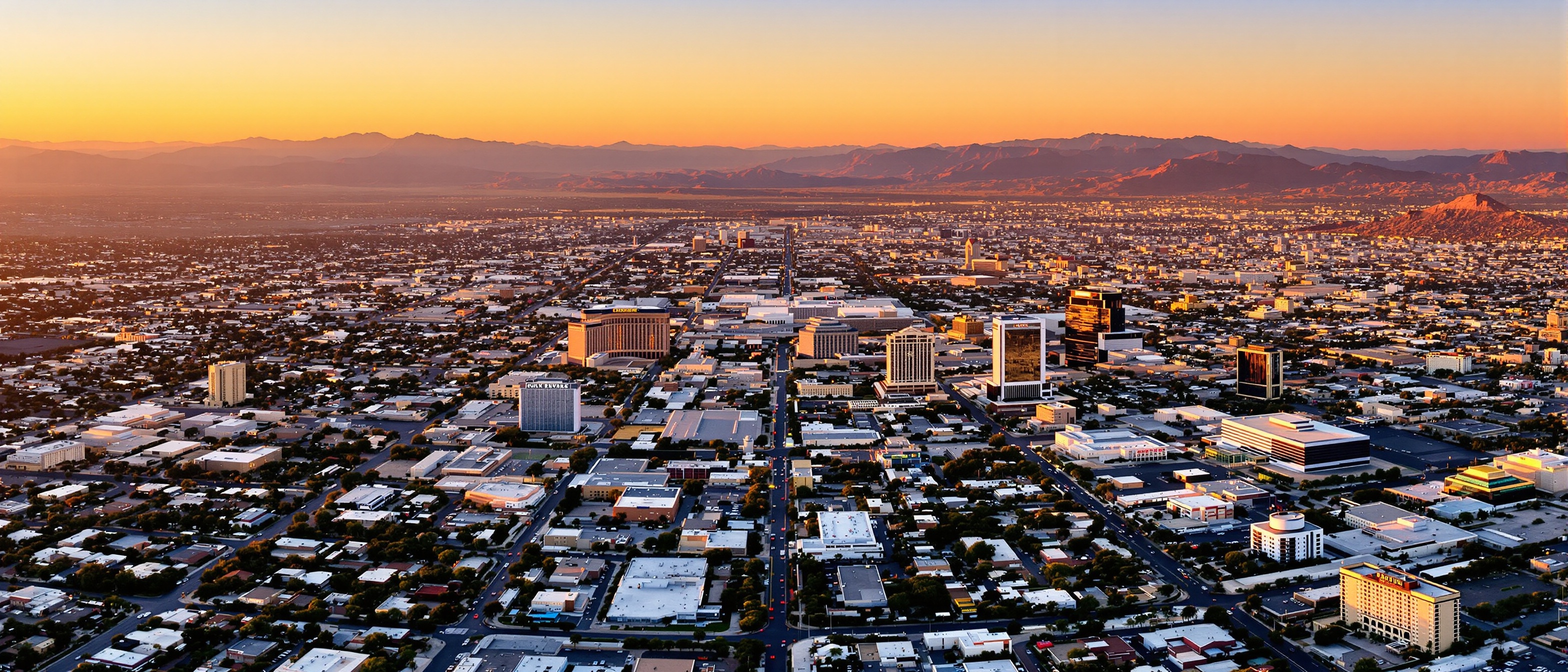 Aerial view of Las Vegas Nevada