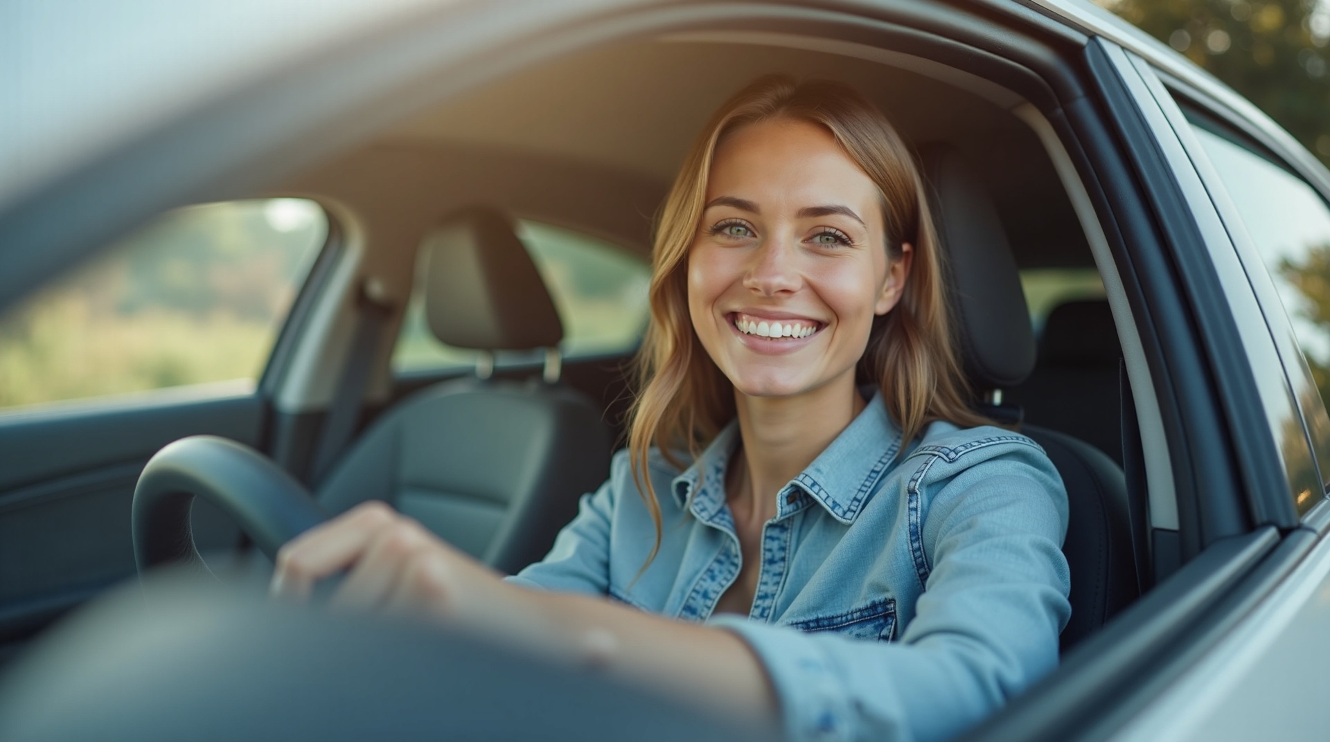 Car driving on a scenic North Carolina road representing Winston-Salem auto insurance coverage