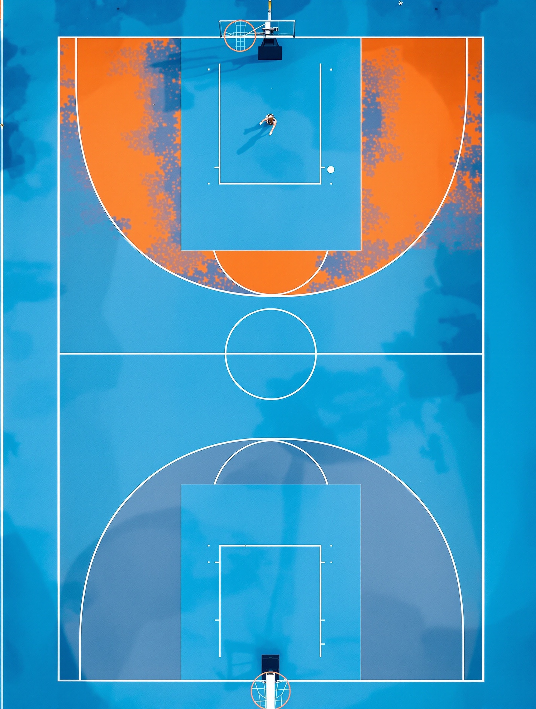 Professional Basketball Court