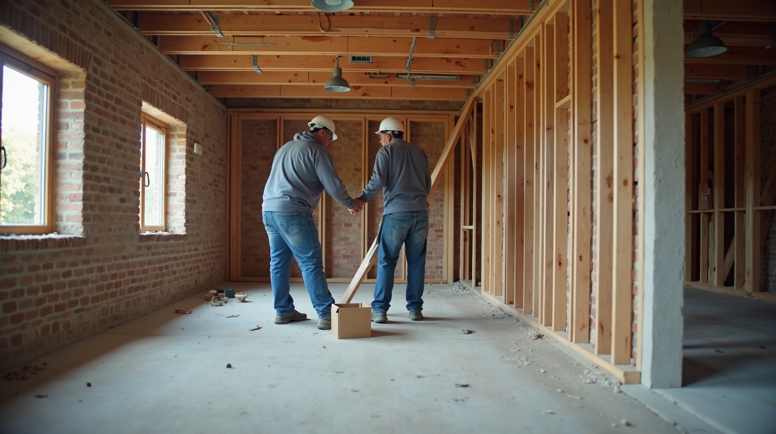 Kingsway Property Services team working on a residential renovation in Nottingham