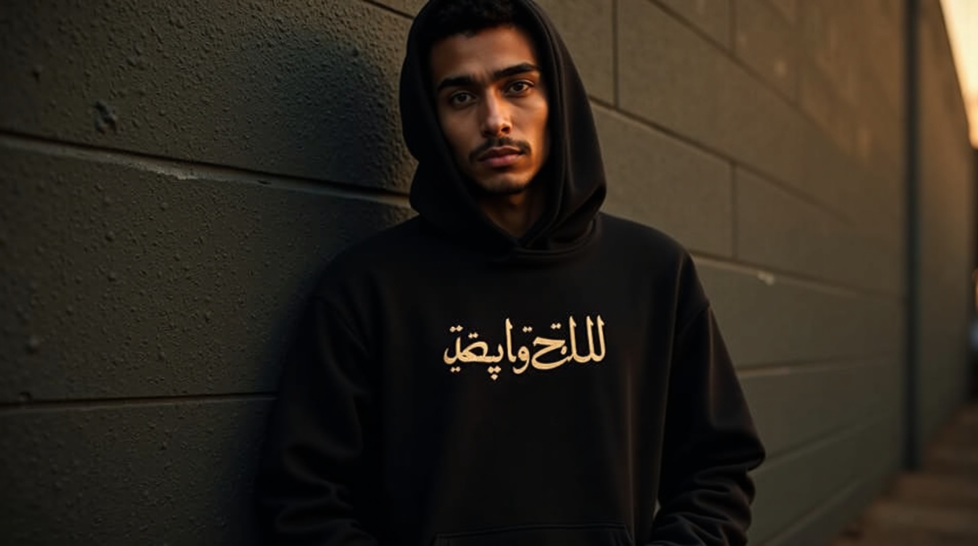 Amani Haus hero — custom Arabic name hoodie streetwear