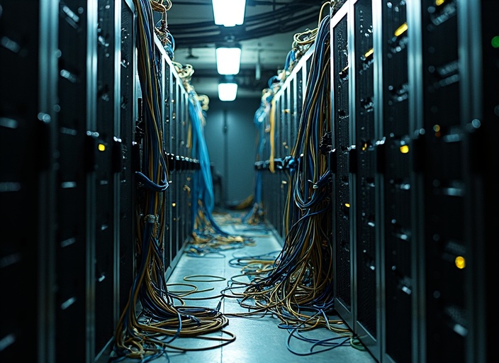 Before: Office Network Cabling