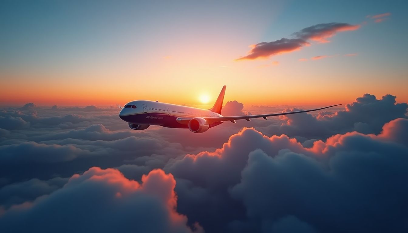 Aviación Insight RD - Boeing 787 al atardecer
