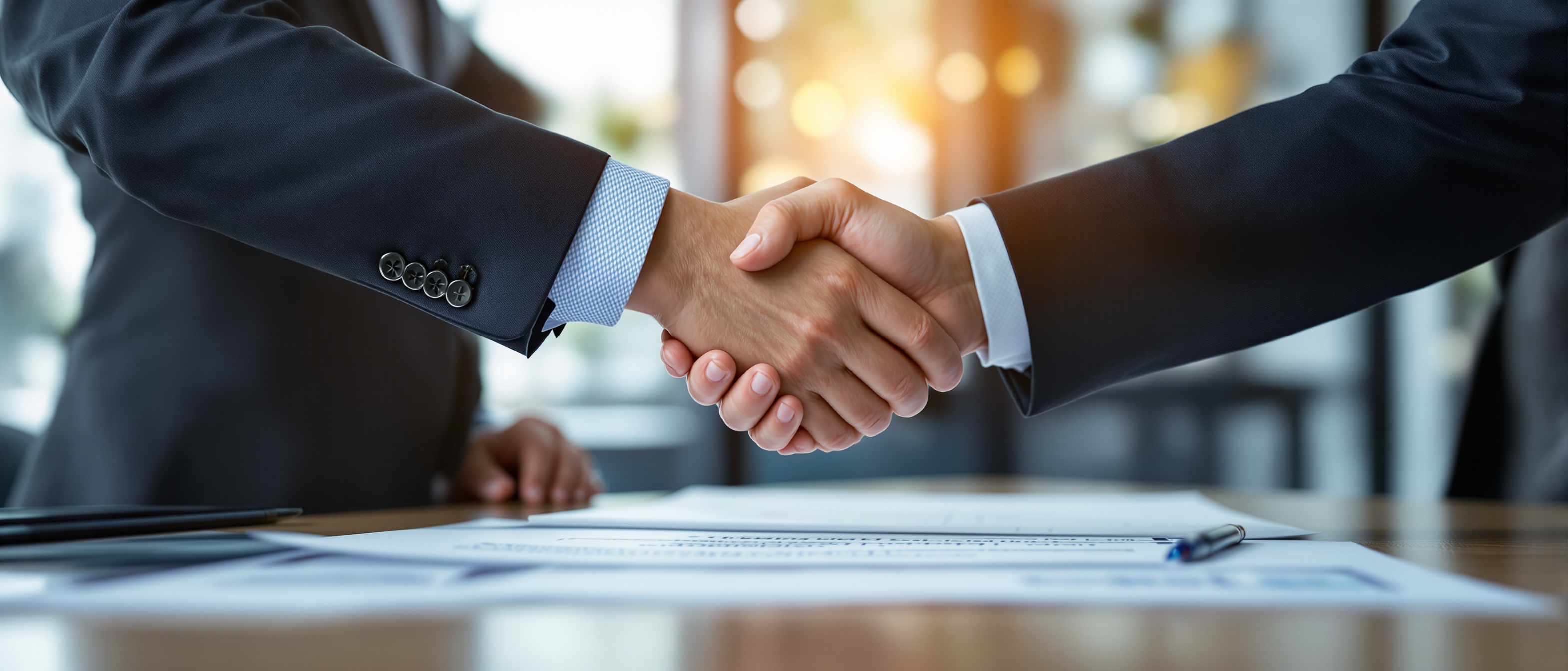 Couple collaborating on divorce agreement