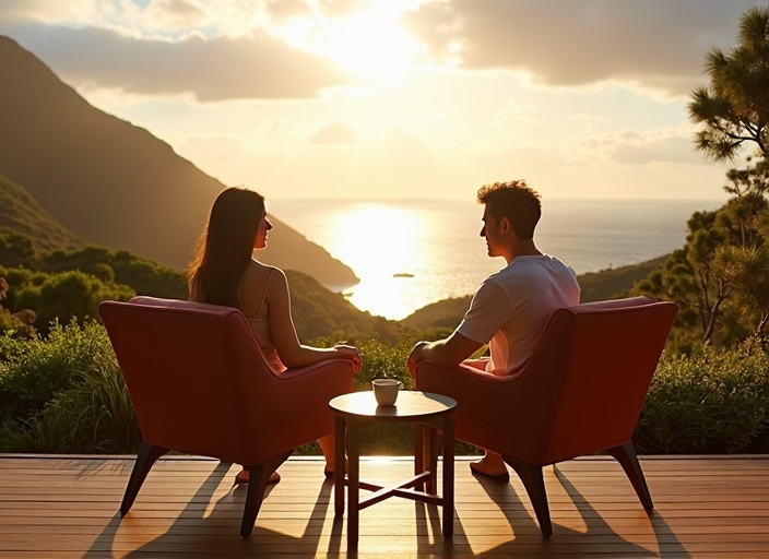 Couple enjoying a long winter stay on São Miguel, Azores