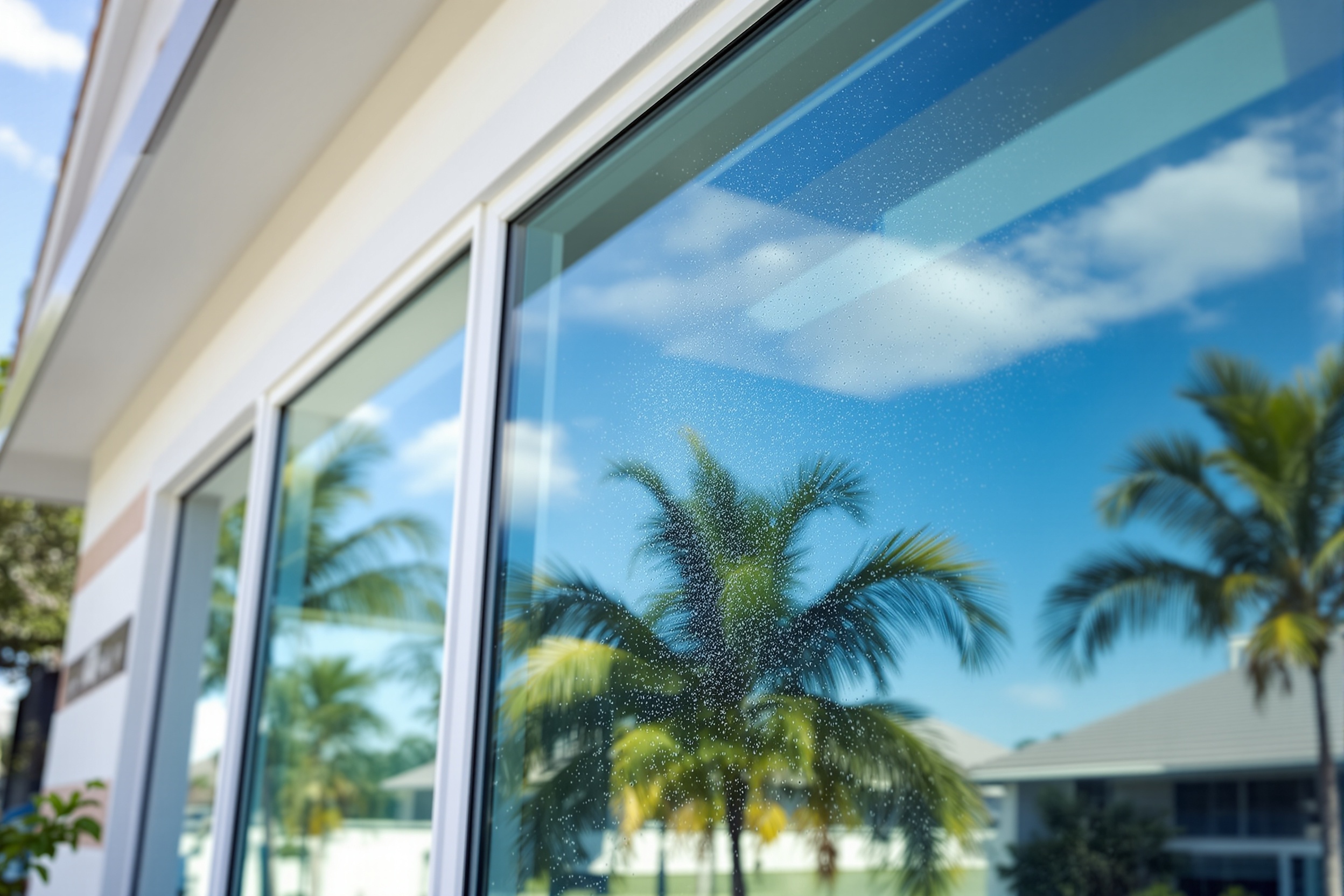 Crystal clear windows on a Florida home