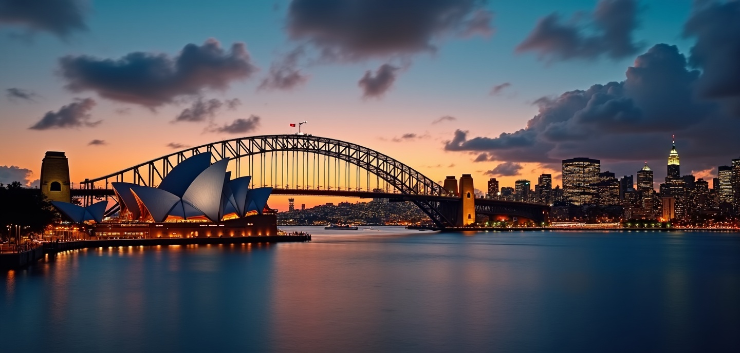 Sydney cityscape at dusk