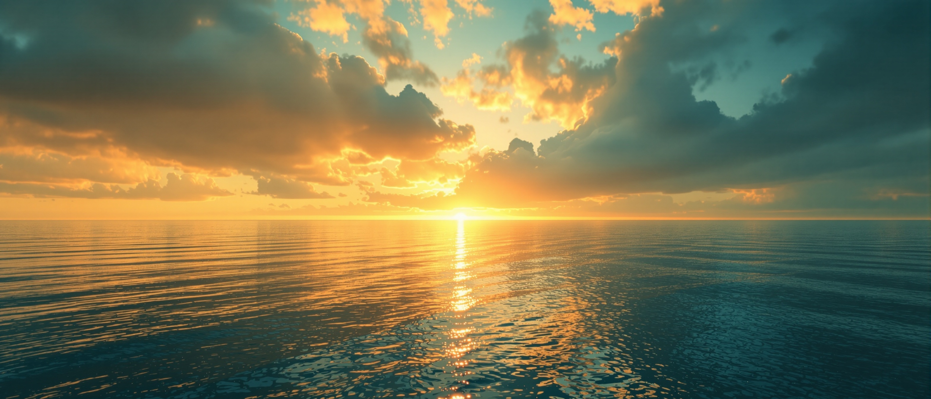 Sunrise over calm ocean symbolizing new beginnings and healing from PTSD and trauma at Into The Light