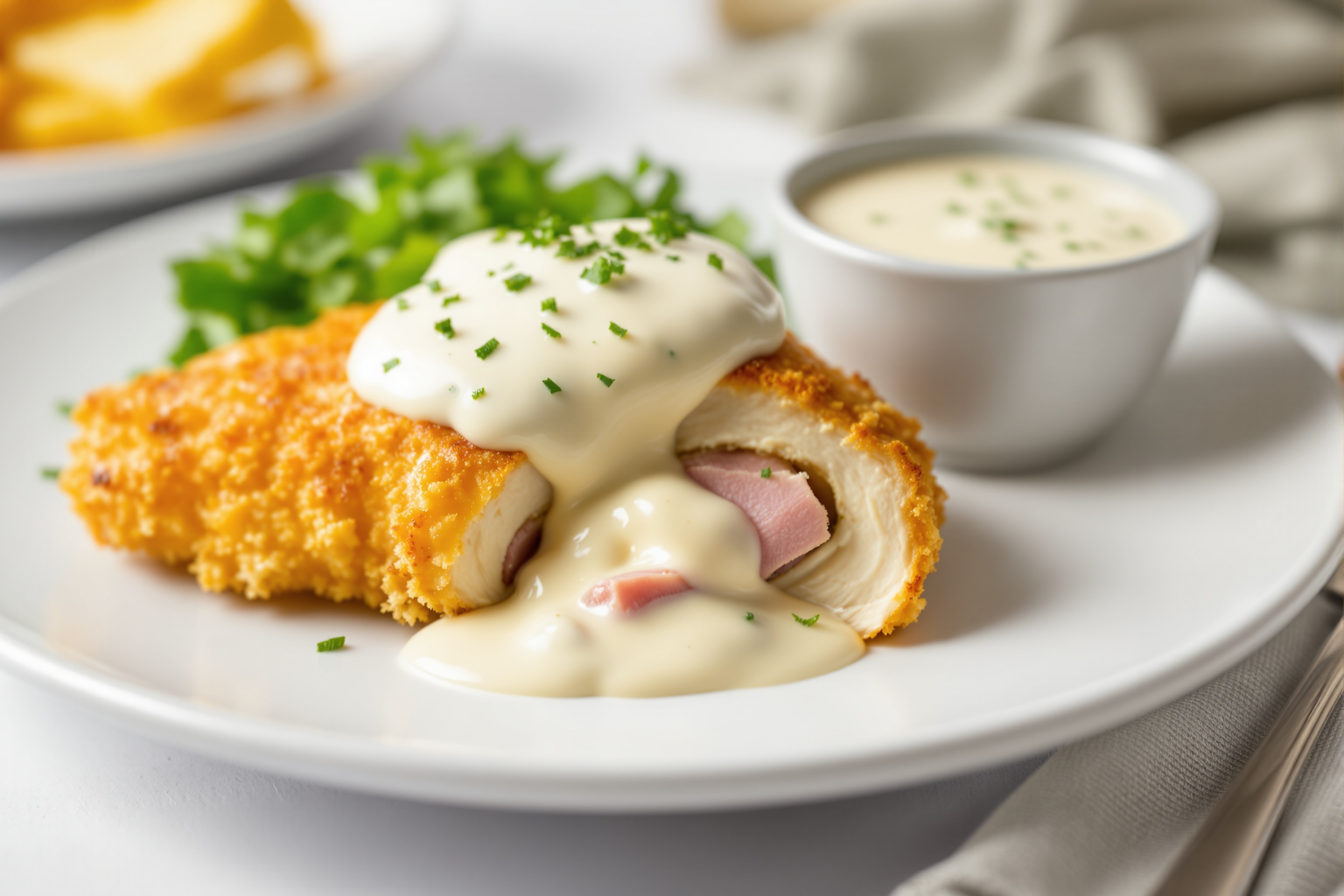 Chicken Cordon Bleu with Supreme Sauce
