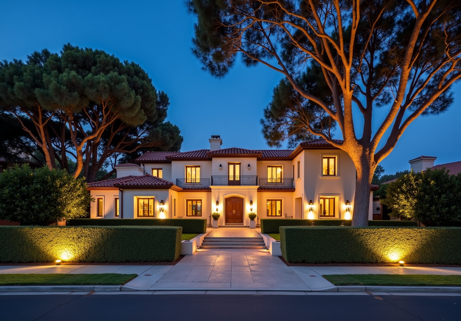 Security landscape lighting