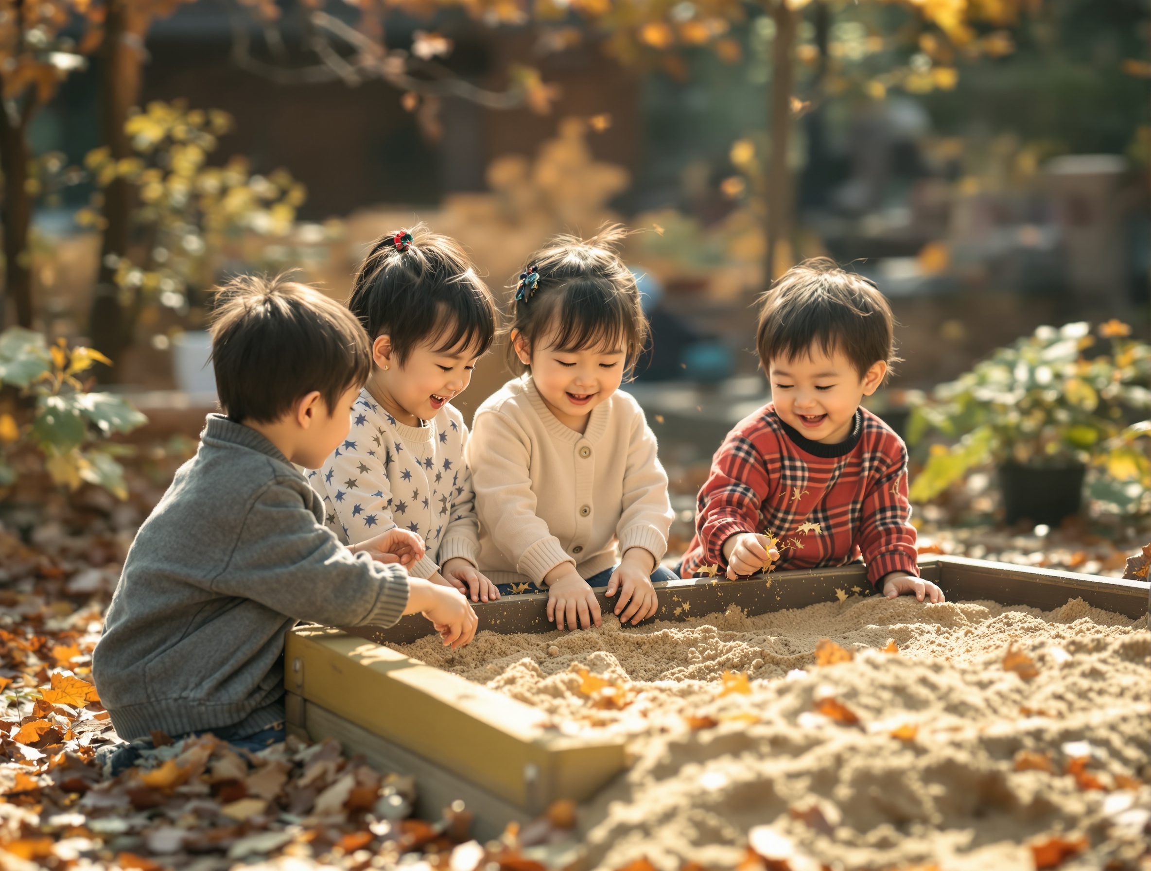 砂場遊び — 秋の一日