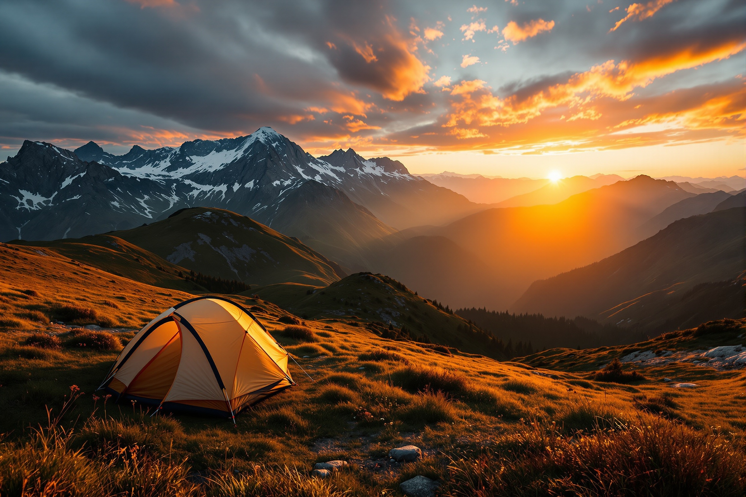 Mountain adventure landscape