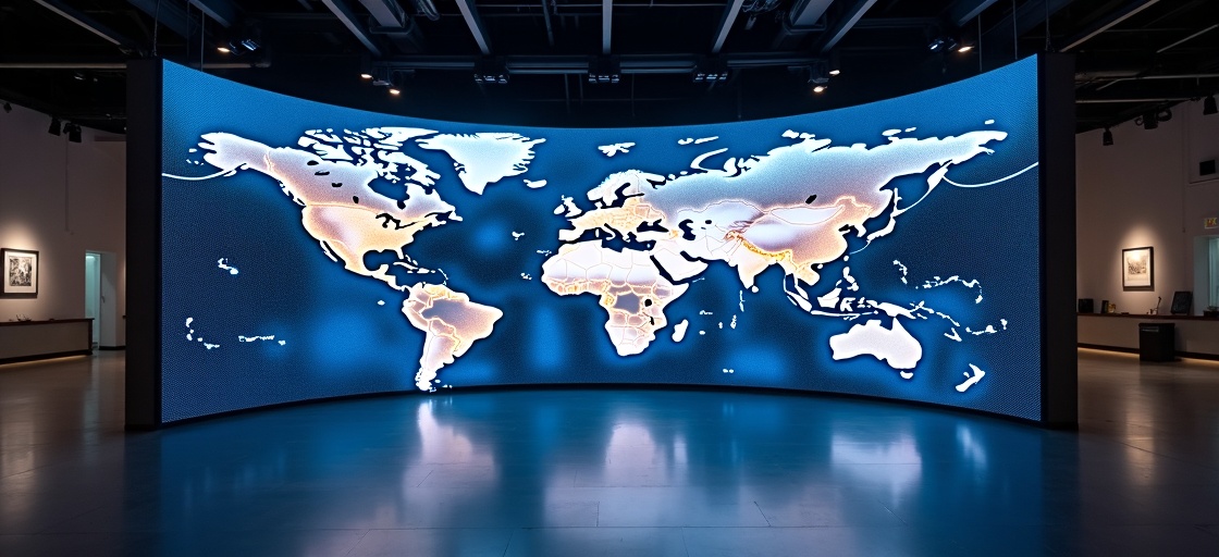 8K曲面LED大屏 · 进门主视觉区