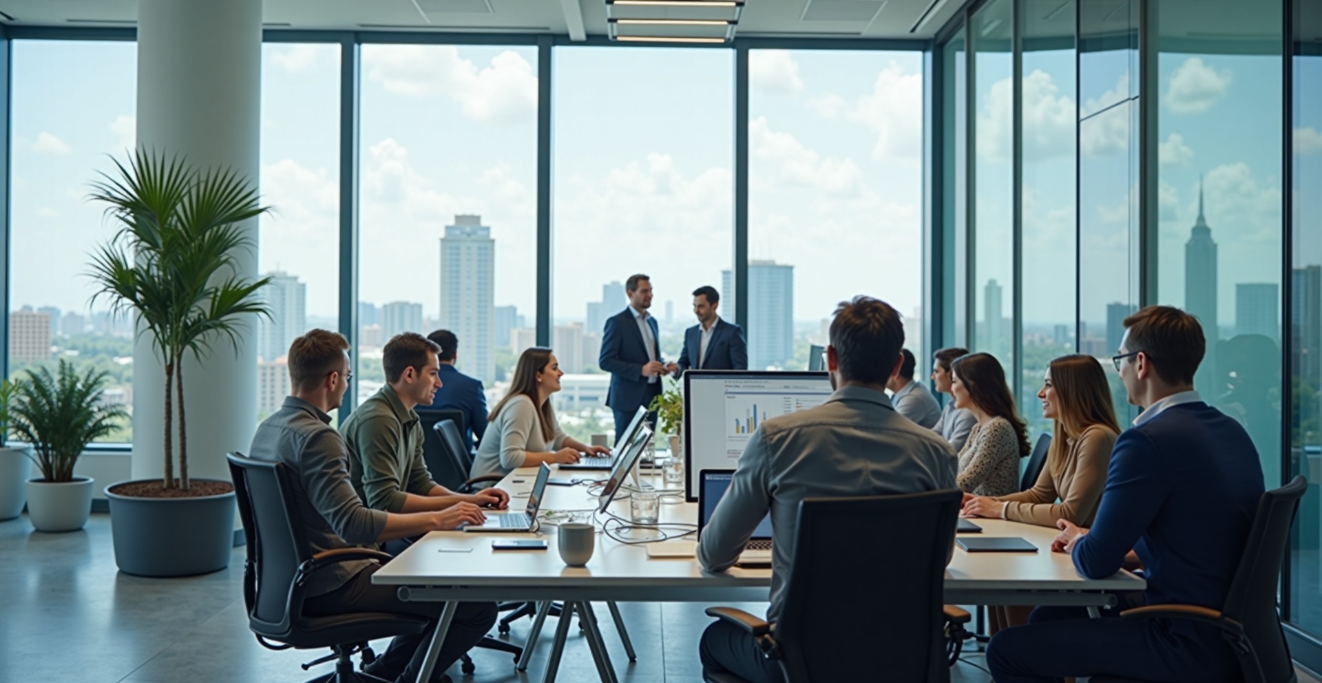 Smartforce AI Nexus Salesforce consultants collaborating in Florida office