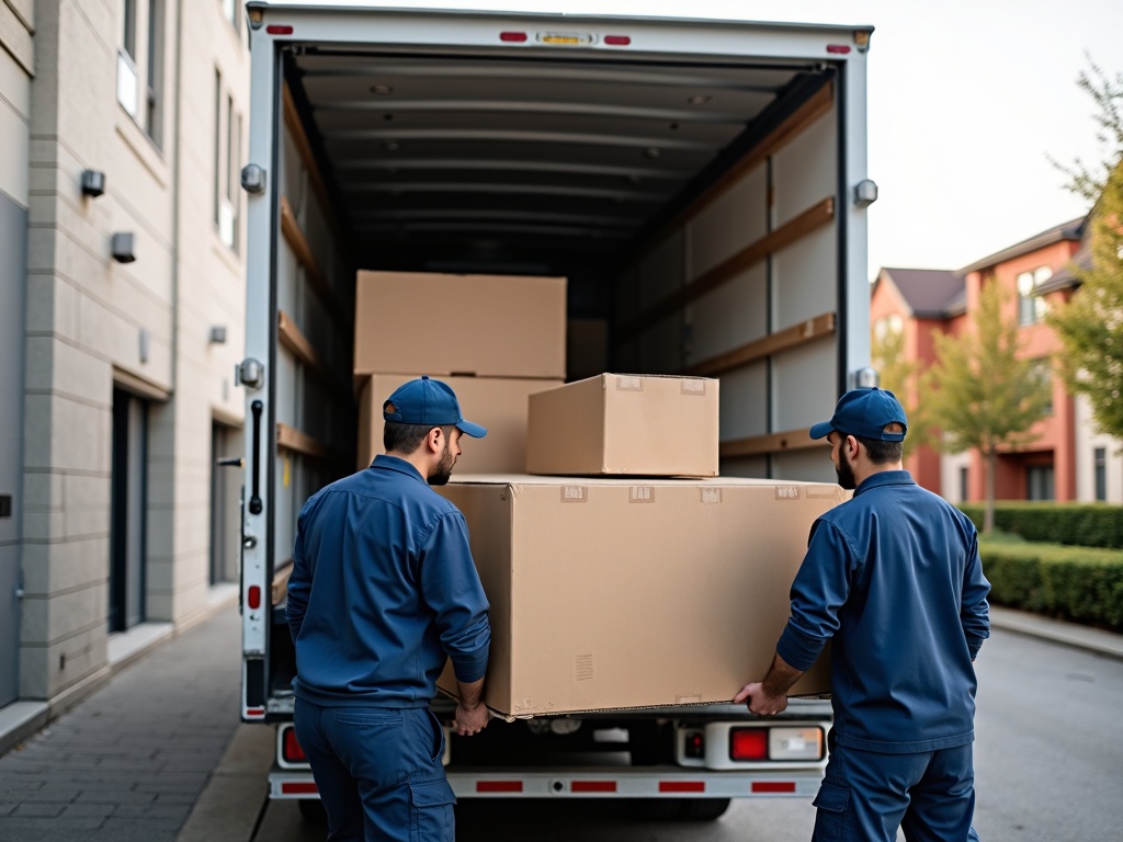 Equipo cargando mudanza