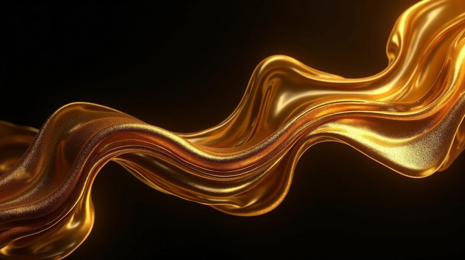 Liquid gold flowing