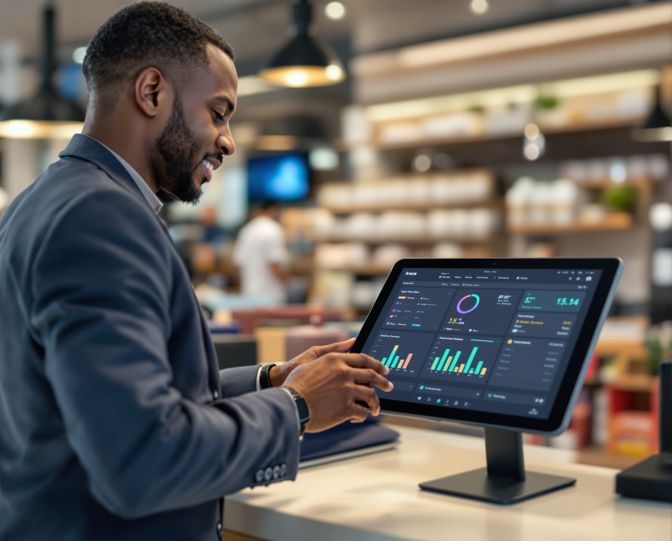 South African business owner using Prodify cloud POS system