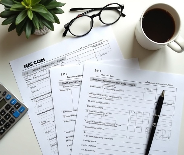 Documentos de declaração de IRPF organizados