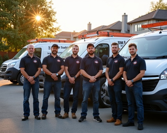 REP team with trucks