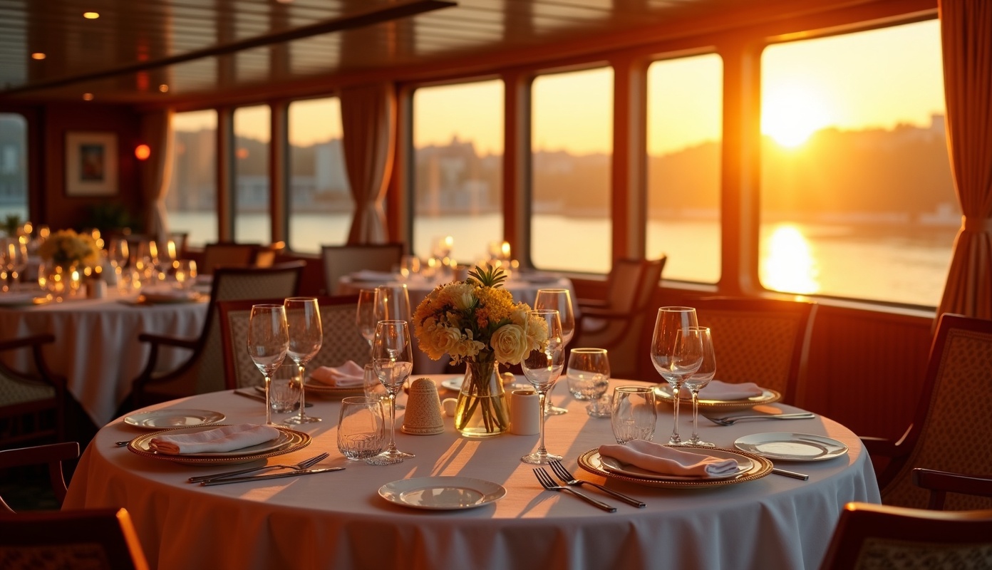 Luxury river cruise dining