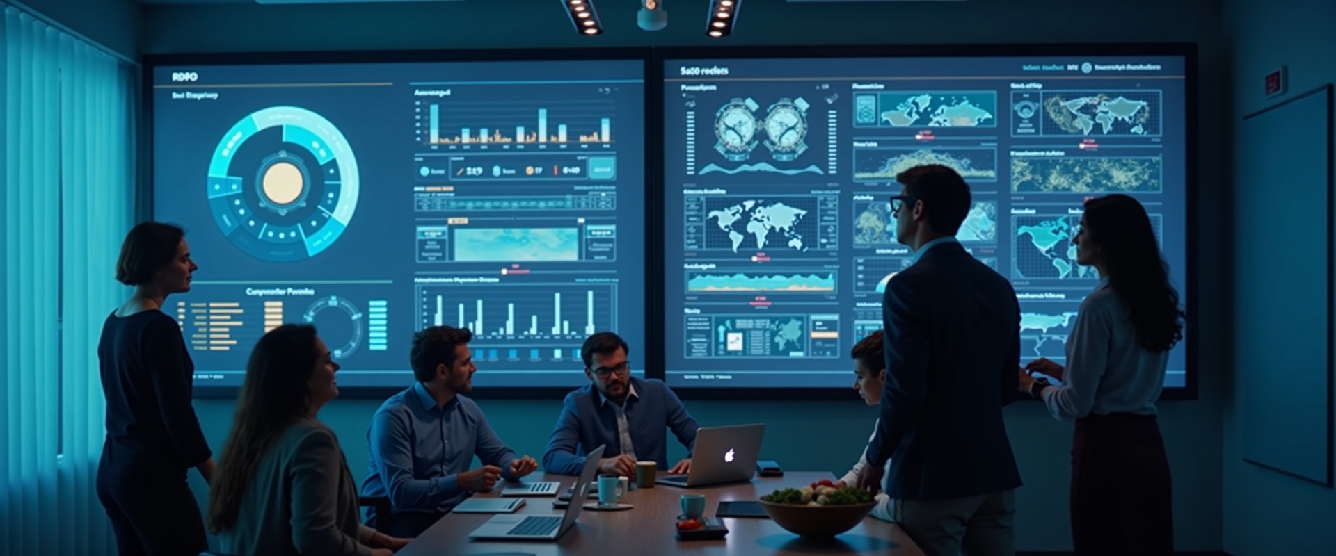 Equipo analizando datos de rastreo