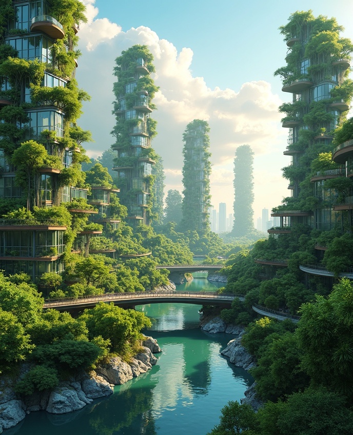 Visione della città sostenibile del futuro