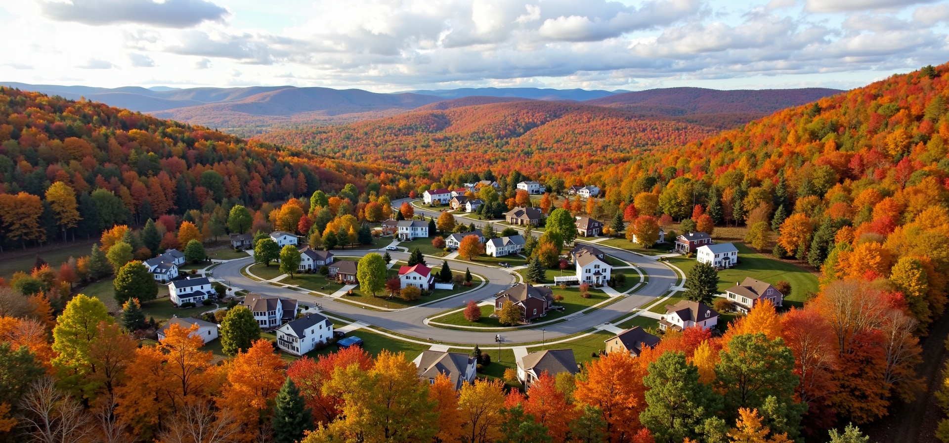 Vermont properties aerial view