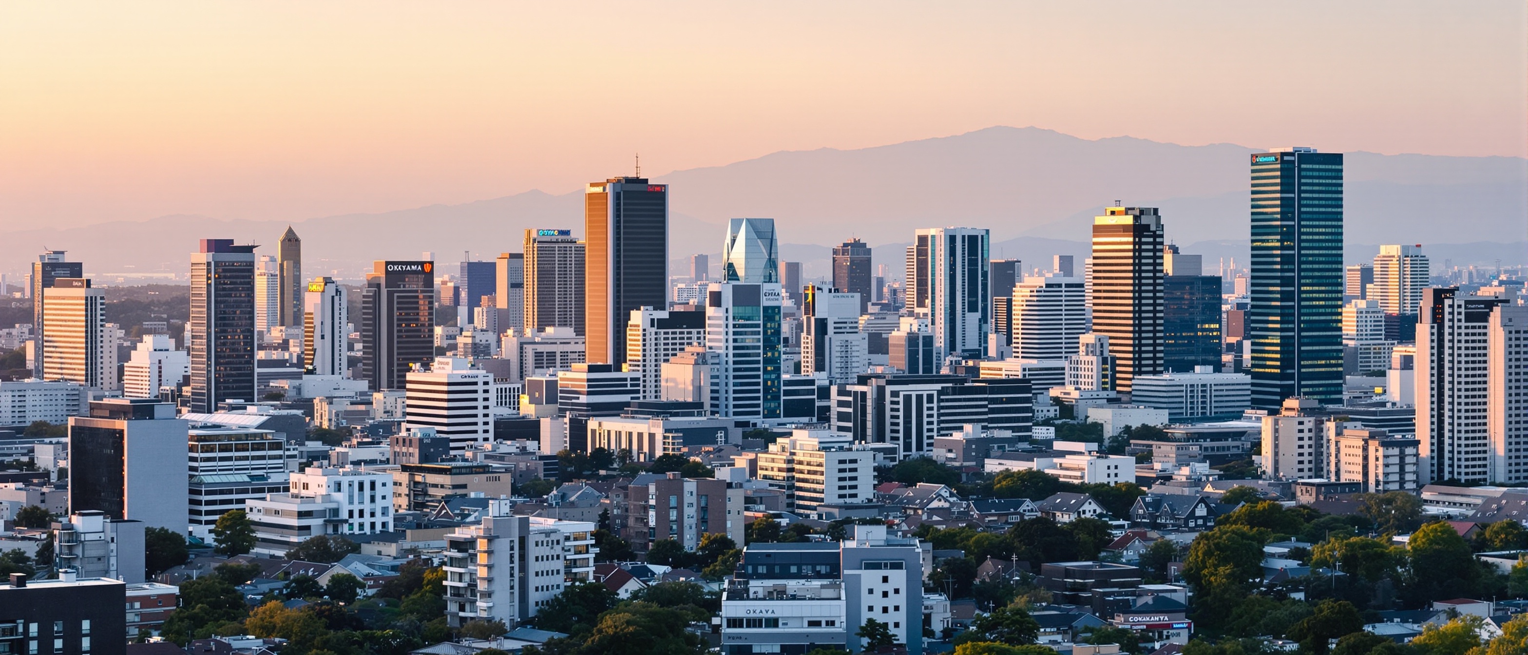 岡山市の街並み