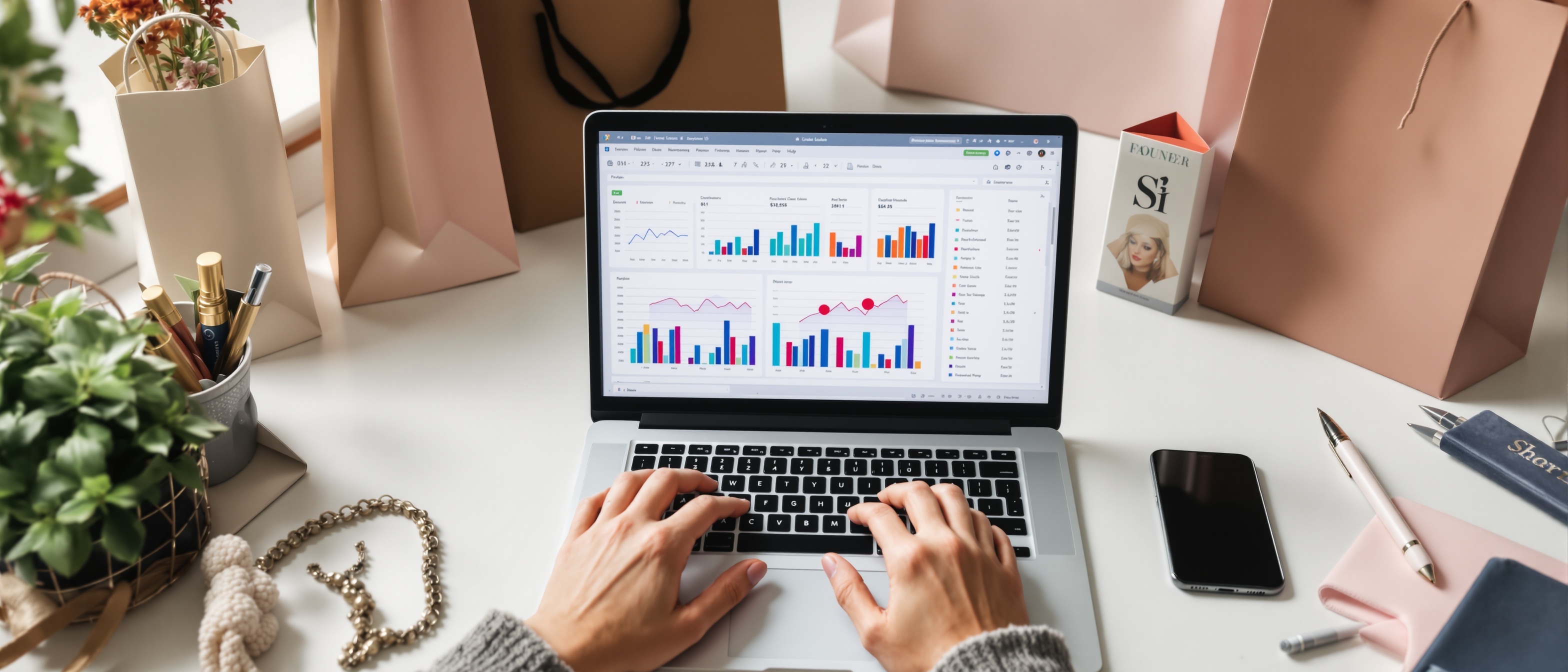 Person using litbuy spreadsheet on laptop