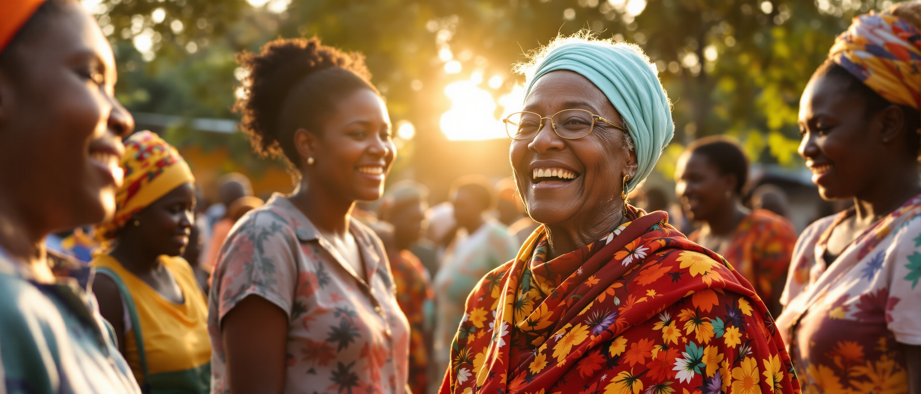 Christian charity in Ghana – GGGF community gathering supporting widows, elderly and families