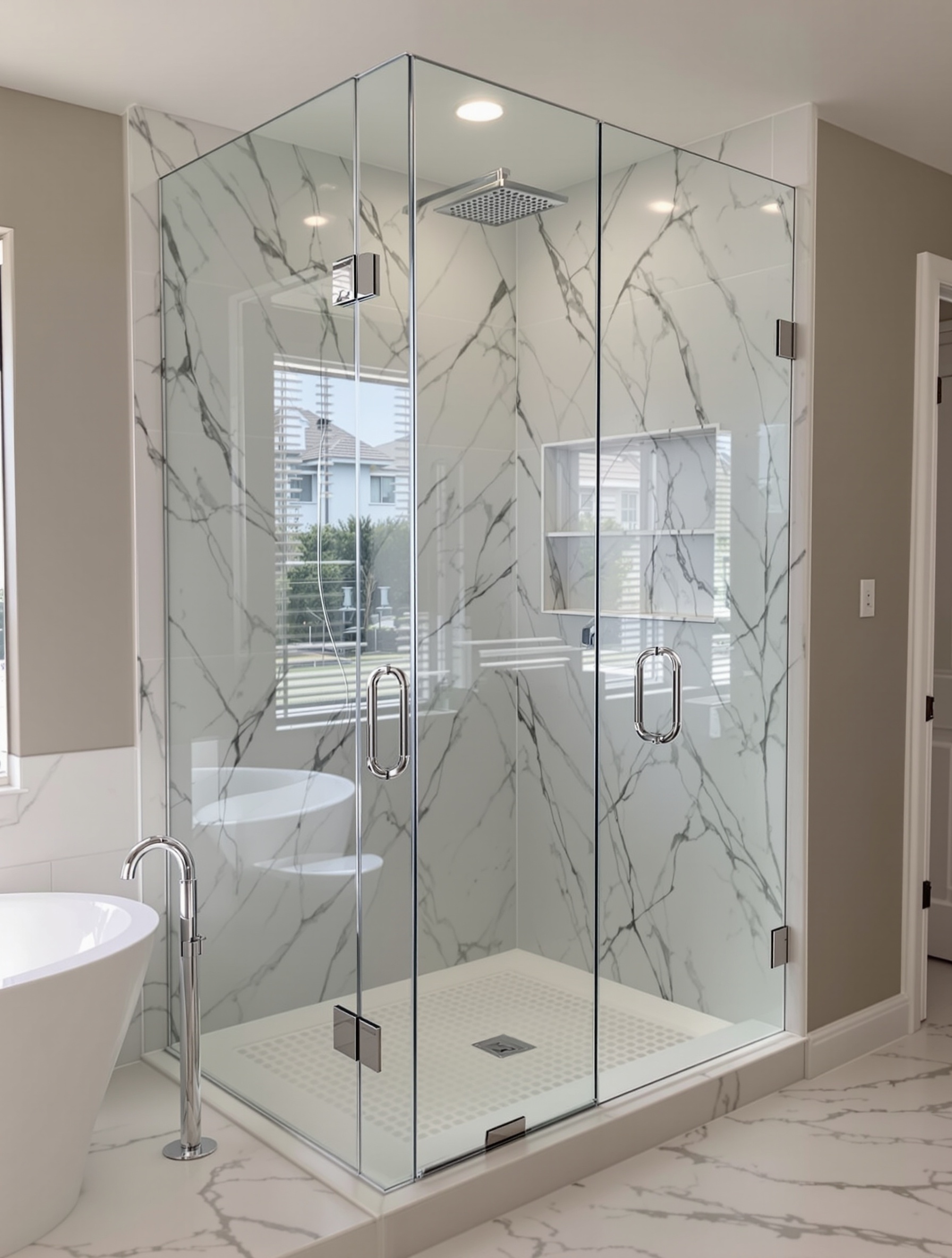 Master Bath Frameless Enclosure