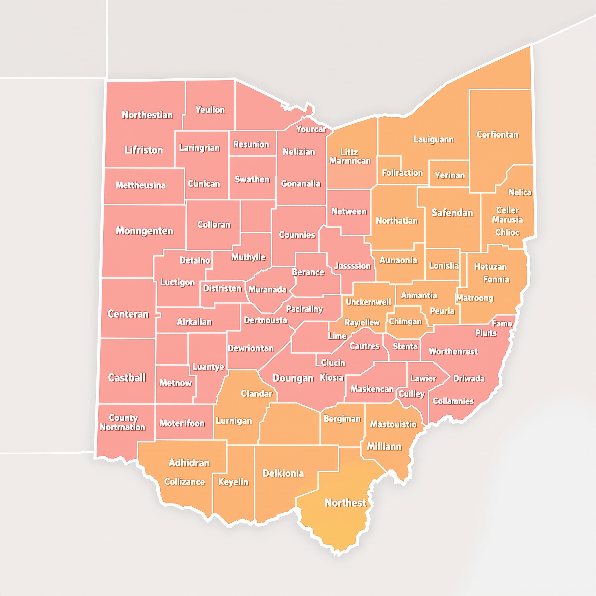 Northeast Ohio Service Area Map