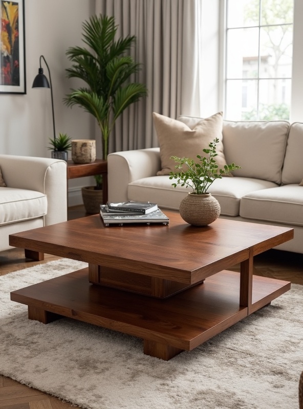 Mahogany Coffee Table - Handcrafted Furniture Mahogany Coffee Table