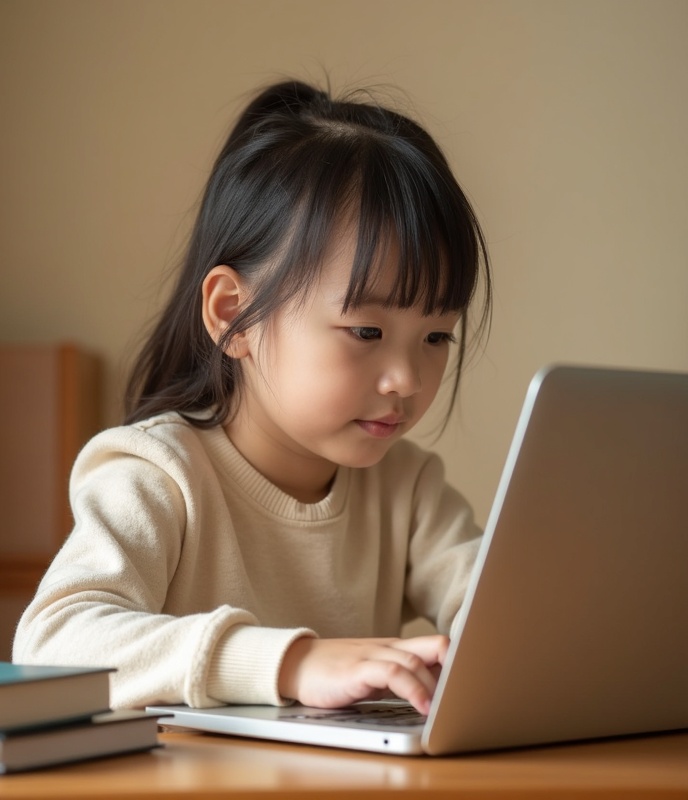 Student Taking Online Level Test