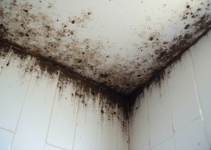 Bathroom Ceiling Mould Removal - Before