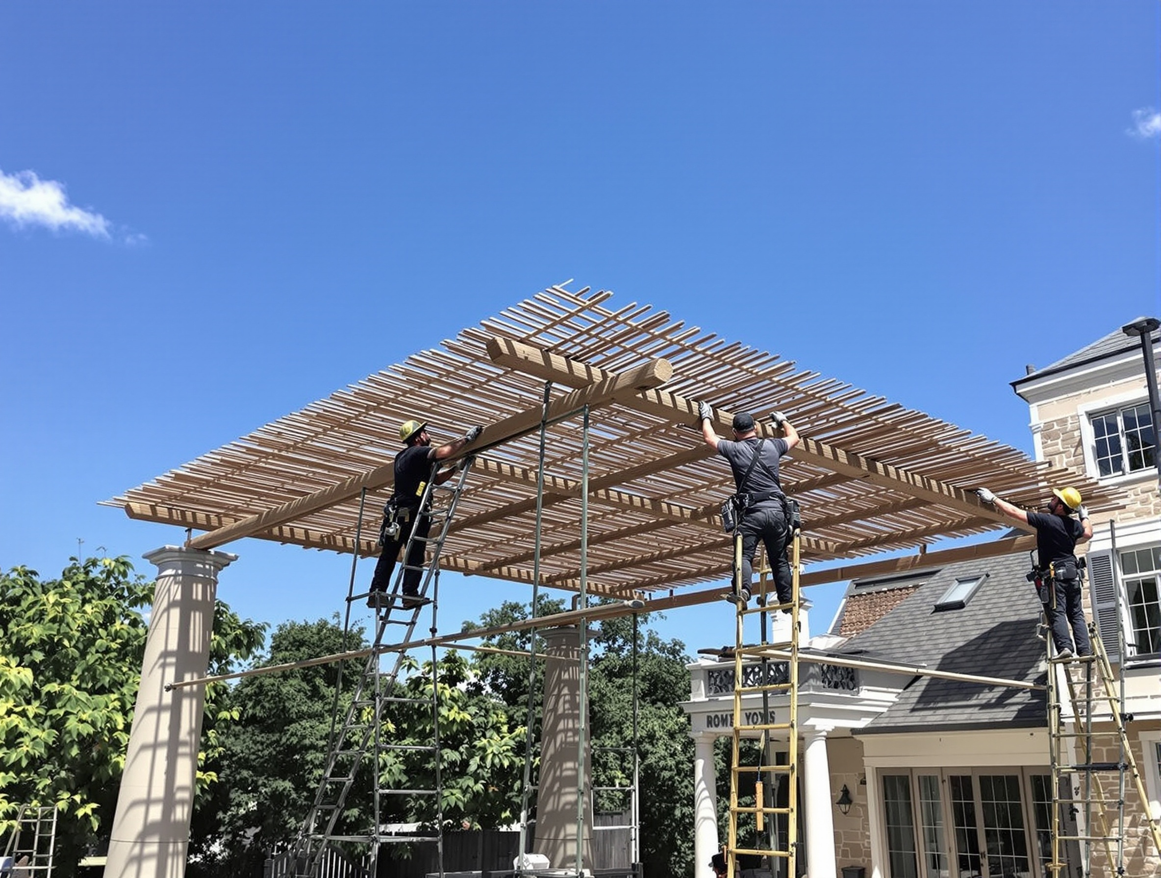 Bambu Çatı Montajı