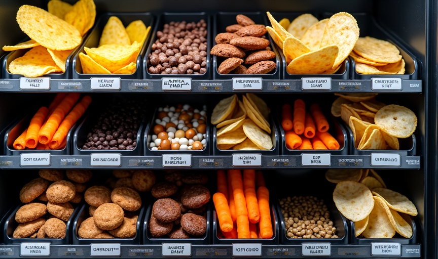 Snack selection in vending machine