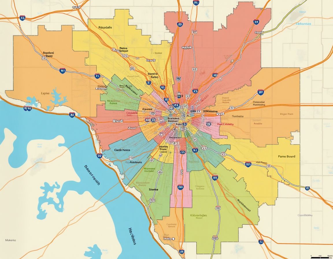 El Paso neighborhoods map