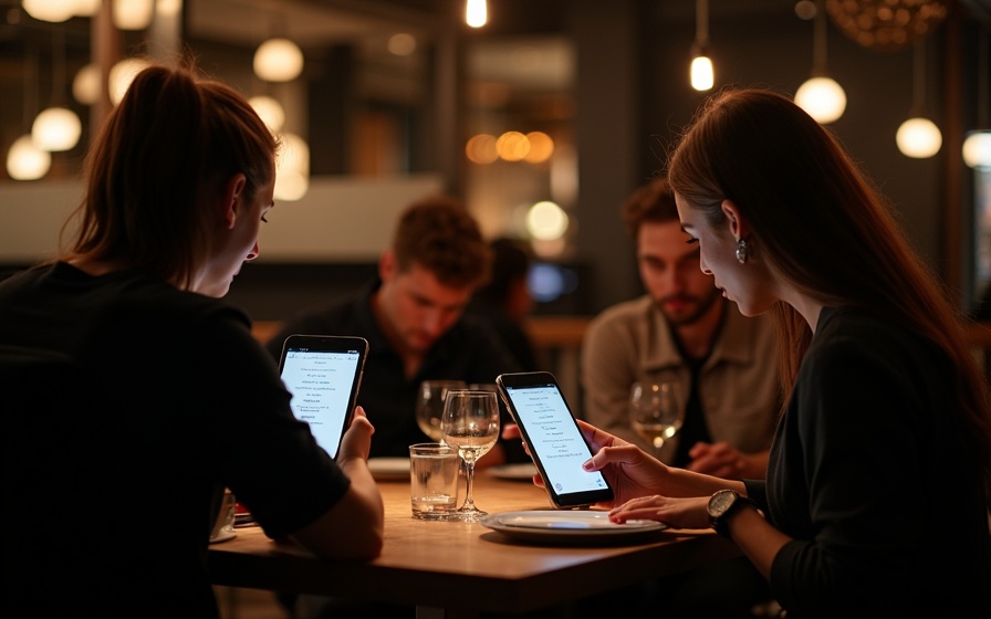 Restaurante usando EAZZY menú digital