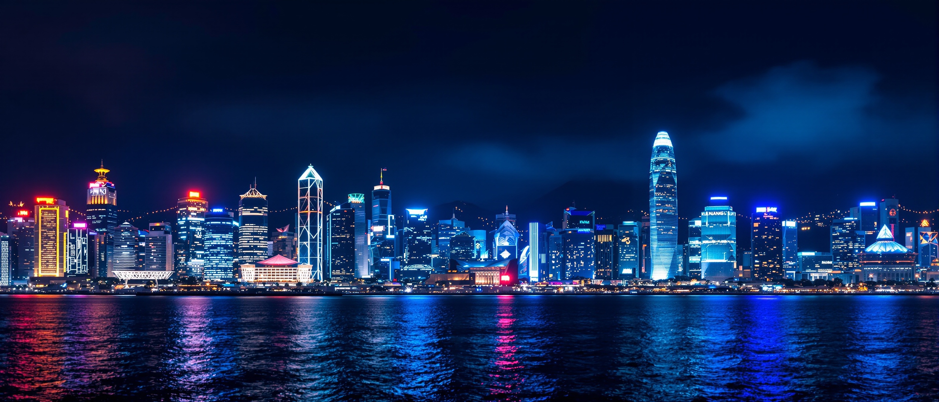 Hong Kong skyline CTA background