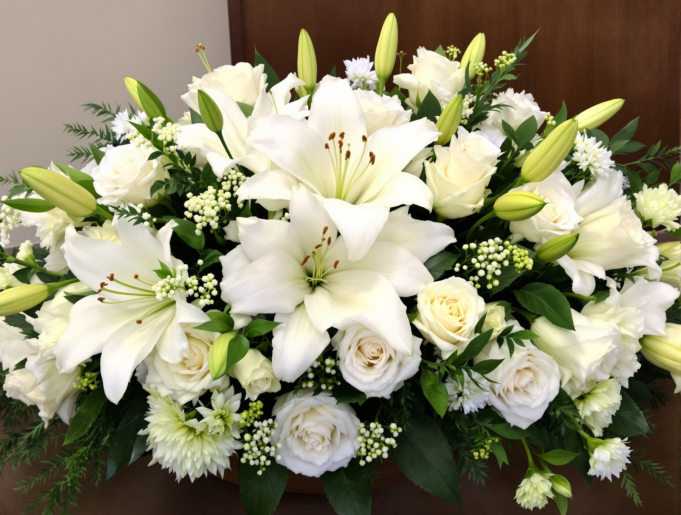 Gerbe de fleurs – Fleur par Nature fleuriste deuil Montpellier